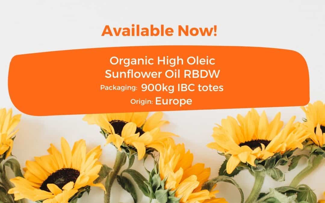 Organic Sunflower Oil – 900 kg Available Now!