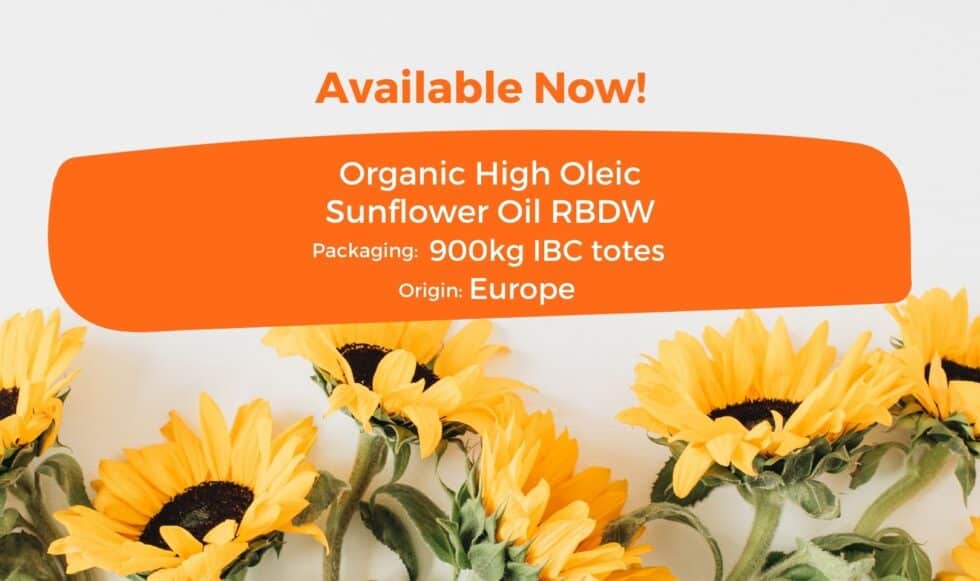 Organic Sunflower Oil 900 kg Available Now! Austrade Inc.